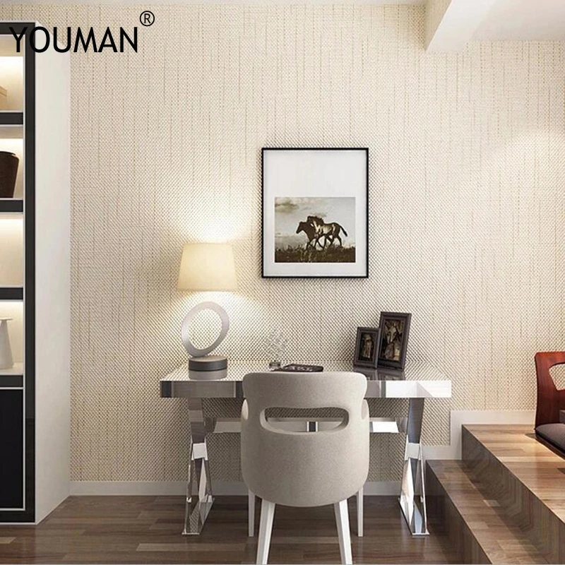 現代のリネン Grasscloth 壁紙デザインベージュブラウン Pvc 繊維亜麻 3d 質感ソリッドカラーの壁リビングルームの壁のための Wallpapers Aliexpress