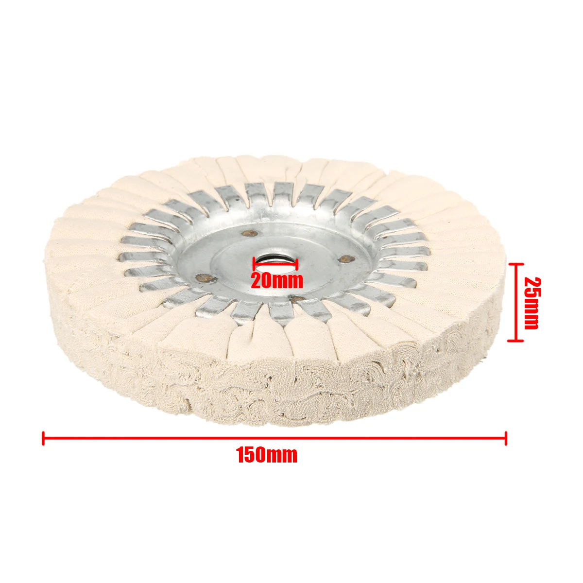 6 Inch Cotton Airway Polishing Buffing Grinding Wheel Arbor Polisher Disc Pad 25mm Thickness Abrasive Polishing Tool