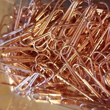 NEVER Multi Bet розовое золото скрепки Нескользящая гладкая отделка средний и большой размер 200 шт/28 мм-scll