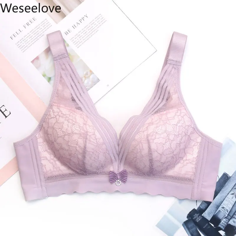Женское нижнее белье weselove комфортное кружевное без косточек 3/4