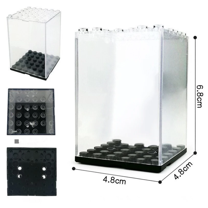 

3Pcs/set Figure Show Cases Toy Storage Box Display Case MOC Accessories Classic Model Building Blocks Set Toys for Kids