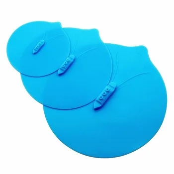3PCS Silicone Steam Ship Pot Lids Pressure Cooker Lid Seal Silicone Cover For Pan Silicone Lid Spill Stopper Kitchen Tools