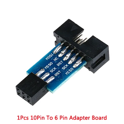 2 шт./компл. 10Pin до 6 Pin адаптер доска+ USBASP USBISP AVR программист USB ATMEGA8 ATMEGA128 ATtiny/CAN/PWM 10Pin провод модуль "сделай сам" - Цвет: 1pcs Adapter Board