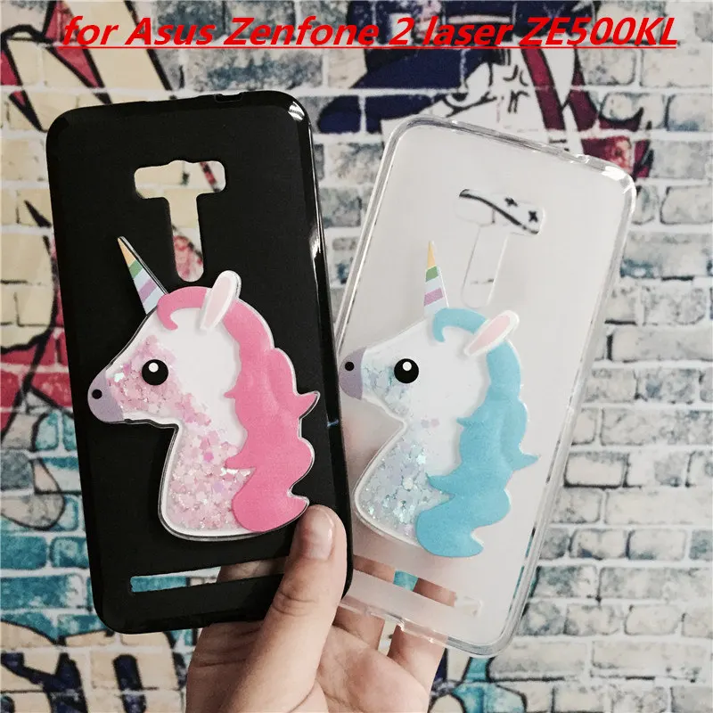 

3D Leather Telephone Covers Soft Silicone Case for Asus Zenfone 2 laser ZE500KL Phone Cover Cartoon Diamond Funda Coque