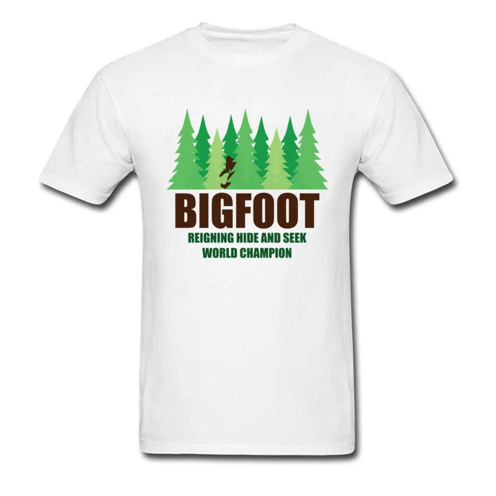Мужская футболка зеленый лес земля день Bigfoot Sasquatch Hide And Seek Твин Пикс прополка
