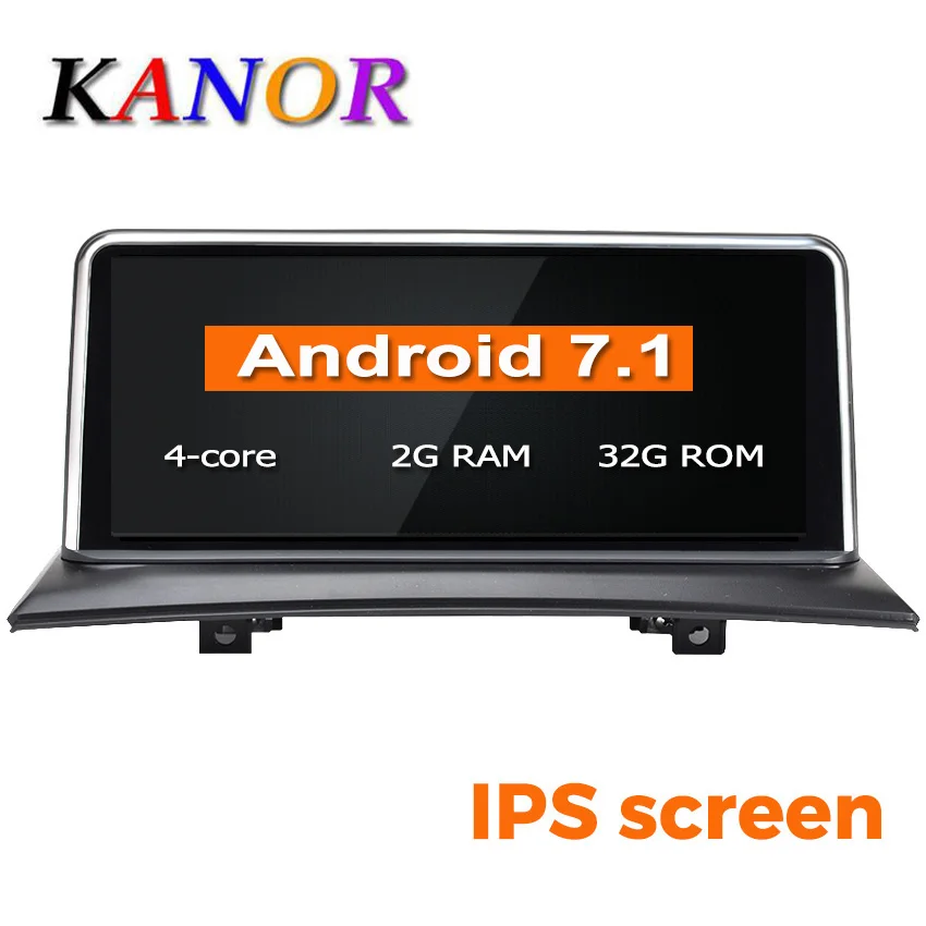 

KANOR 10.25inch 2G+32G Android 7.1 car radio multimedia player gps navigation for BMW X3 E83 2004-2009 Supply With Idrive