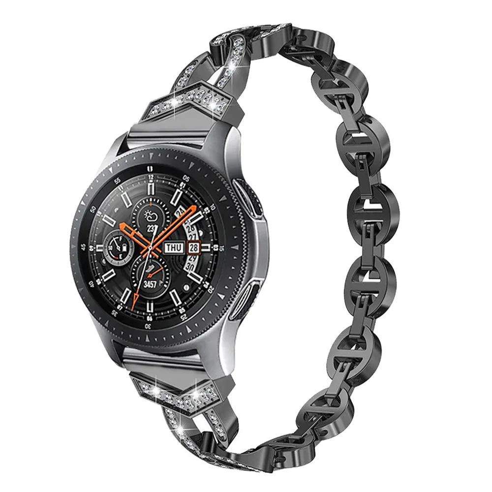 Для samsung Galaxy часы 46/42 мм запястье браслет побрякушка женщин дамы алмазов ремень