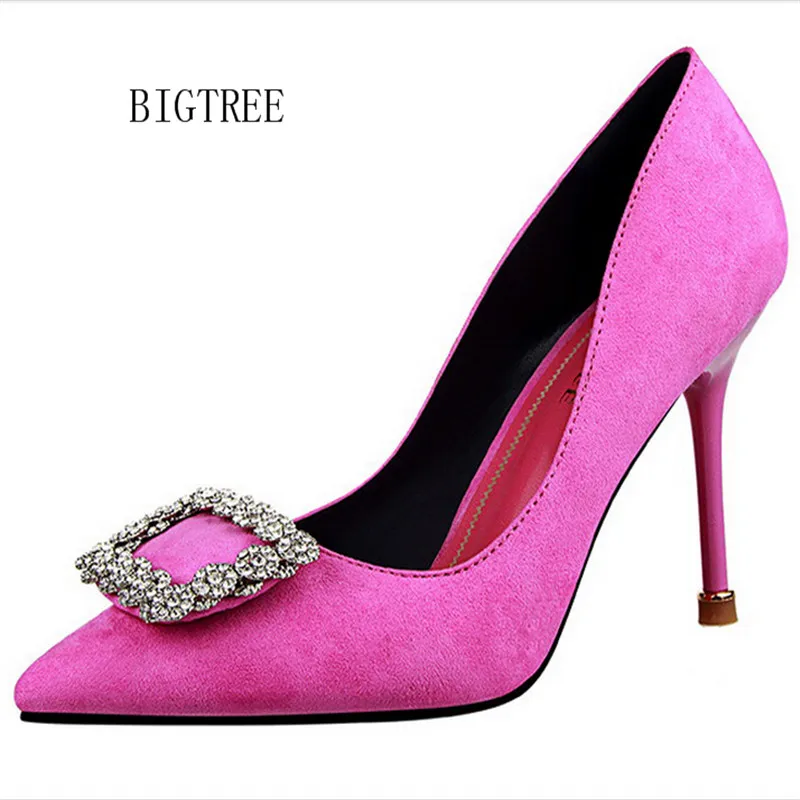 velvet pointed heels