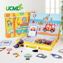 Magnetic Cartoon Puzzle 3D Traffic Matching Jigsaw Games Toy Early Learning Traffic Puzzles Educational Toys for Child Kids Gift цена Magnetic Cartoon Puzzle 3D Traffic Matching Jigsaw Games Toy Early Learning Traffic Puzzles Educational Toys for Child Kids Gift цены онлайн