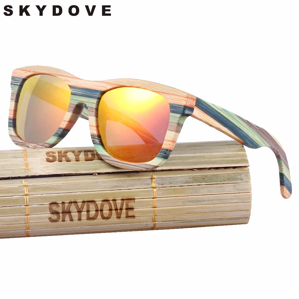 SKYDOVE женские солнцезащитные очки в деревянной оправе деревянные Бамбуковые