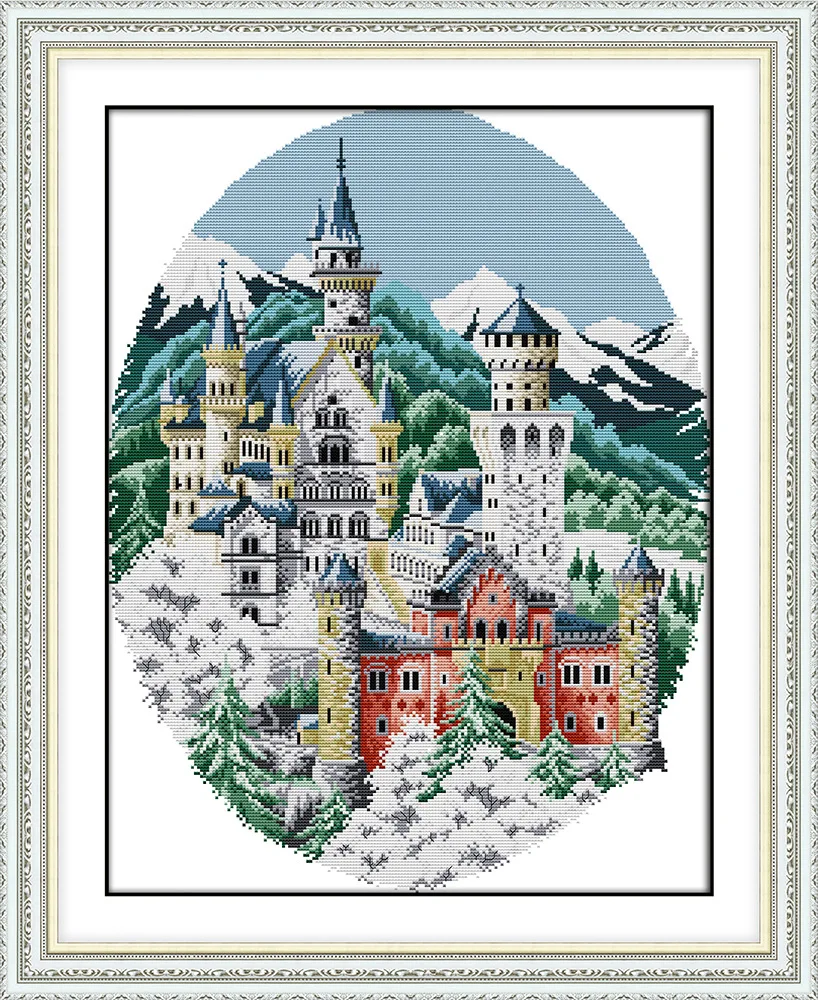 

New arrival 2018 Winter Castle Cross Stitch DIY 11CT 14CT Cross-Stitch Kit Handmade Embroidery for Needlework