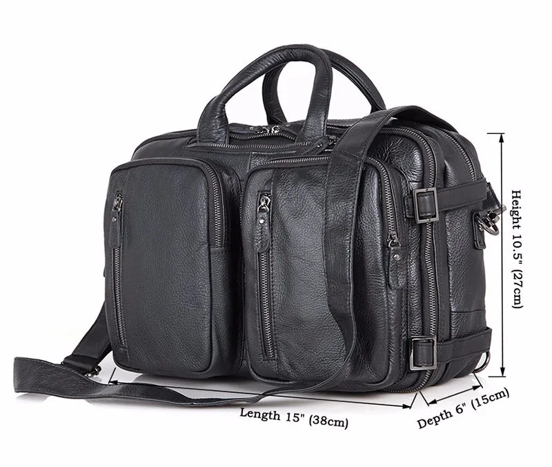 J. M. Dвысококачественный многофункциональный винтажный кожаный рюкзак для мужчин, дорожная сумка 7014A
