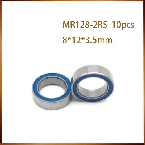 MR128RS подшипник ABEC-3 (10 шт.) 8*12*3 5 мм миниатюрные MR128-2RS шариковые подшипники RS MR128 2RS с