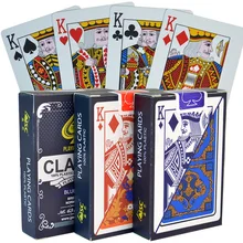 Шаблон Baccarat пластиковые водонепроницаемые игральные карты игры техасский холдем покер карты; настольные игры 58*88 мм карты