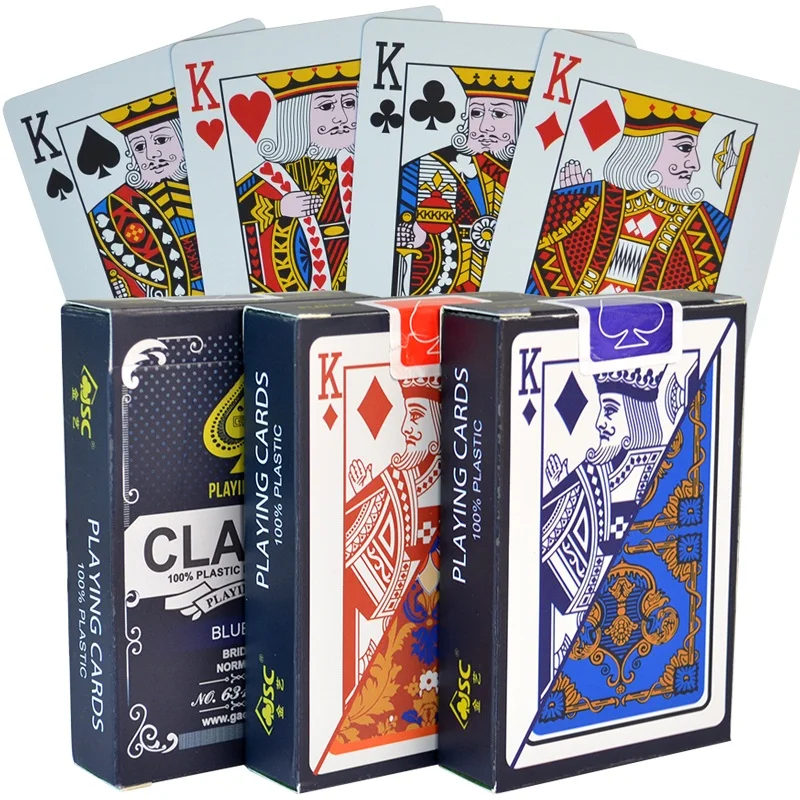 

New pattern Baccarat Plastic Waterproof Playing Card Game Texas Hold'em Poker Cards Board Games 58*88mm cards