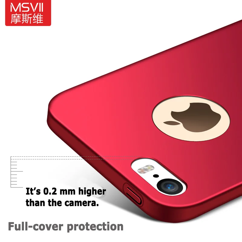Чехол MSVII для iPhone 5S тонкий роскошный матовый чехол Apple SE Жесткий из поликарбоната 5