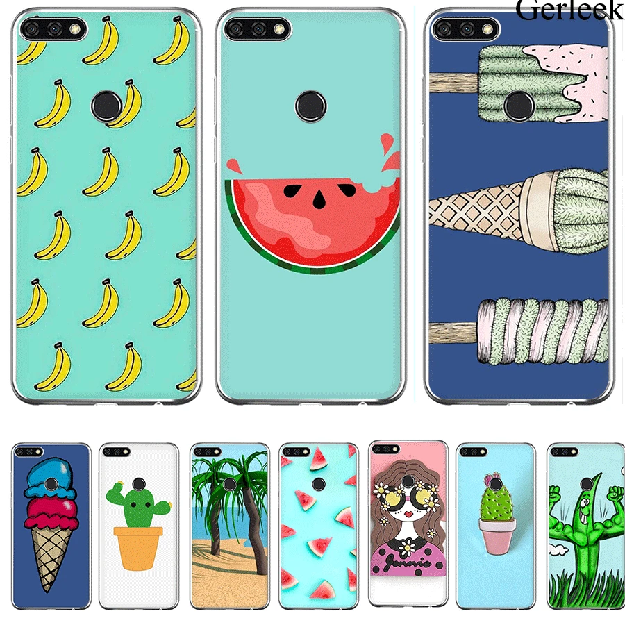 Phone Case Cover Cartoon For Huawei Y5 Y6 Y7 II 2017 2018 Prime Protection Shell | Мобильные телефоны и аксессуары