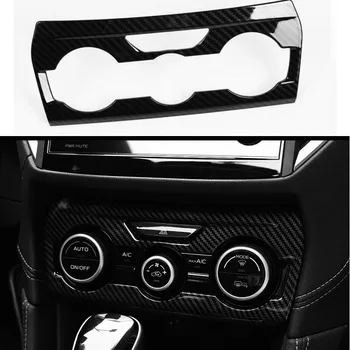 

For Subaru XV Crosstrek 2018 Carbon Fiber Dashboard A/C Air Condition Warning Light Adjust Switch Cover Trims