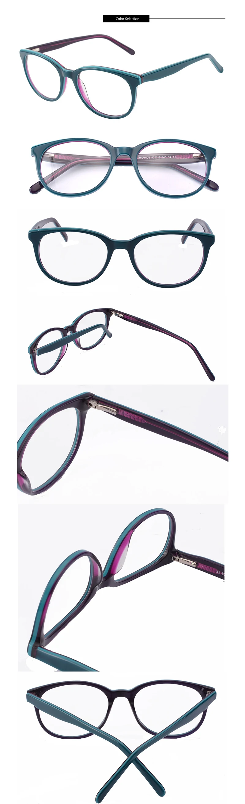 Kirka's Fashion Women Round Glasses Brand Designer Frames Print Frame Women Eyeglasses Frames High Quality with the Rivet (5)