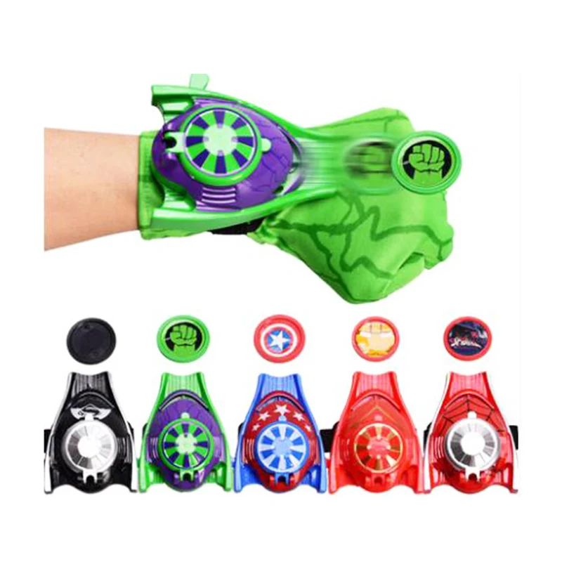 

Spiderman Superhero Glove Laucher Props Captain America Hulk Ironman Avengers Boys Kids Cosplay Glove Toys