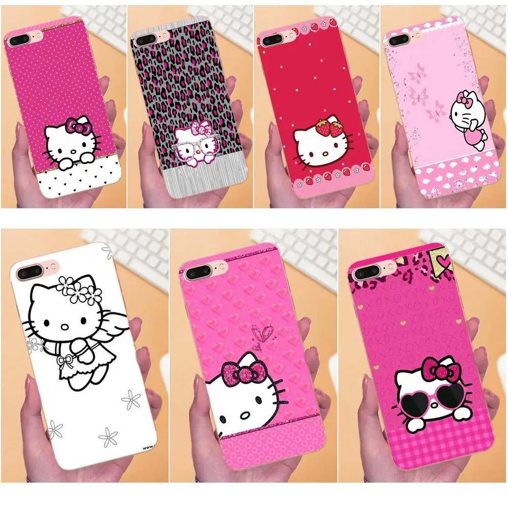 Рисунок Hello Cat Kitty для Huawei P7 Honor 4C 5A 5C 5X 6 6C 6A 6X 7 7X 8 9 V8 V10 Y3II Y5II Y6II G8 Play Lite