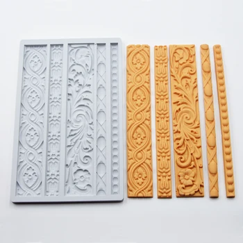 

Newest Hot Sale Silicone Cake Border Decorating Mold Fondant Cake Mold For Birthday Party Wedding