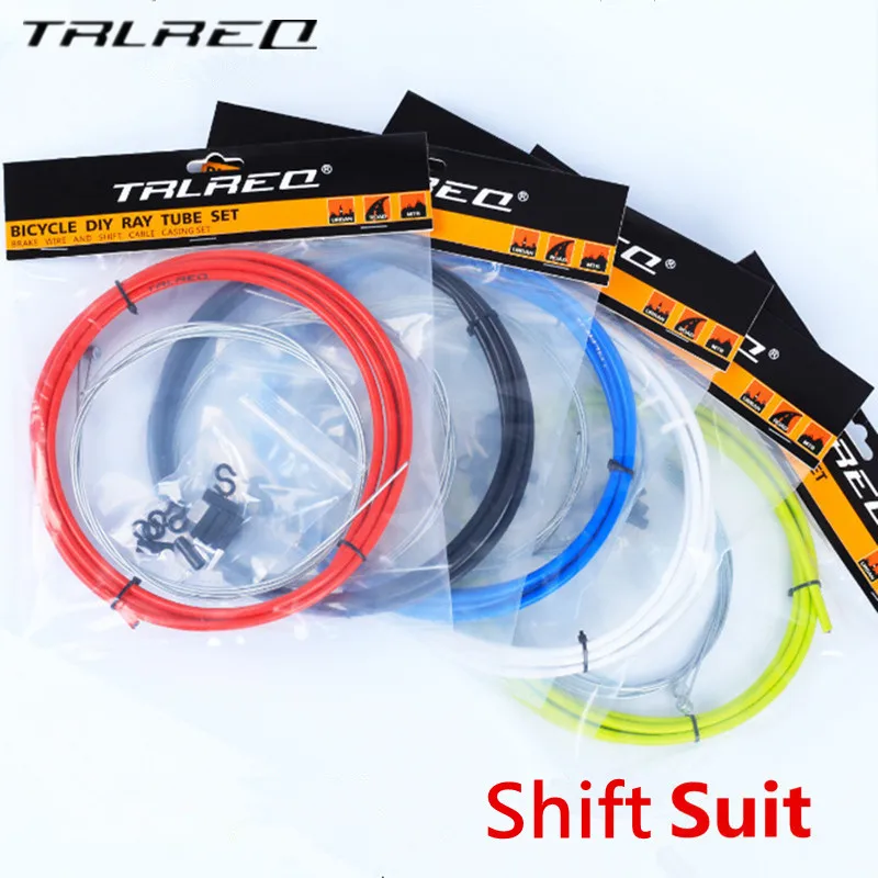 

TRLREQ Housing Cable MTB Road Bicycles Shifter Housing Hose set +Derailleur Brake kits Lever Wire Line bike part