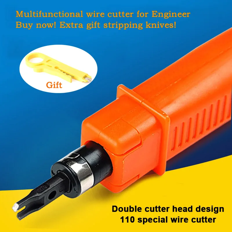 Cost-effective Engineer 110 wire cutter AMP Module wire tool Double head For Network voice Phone module Patch panel