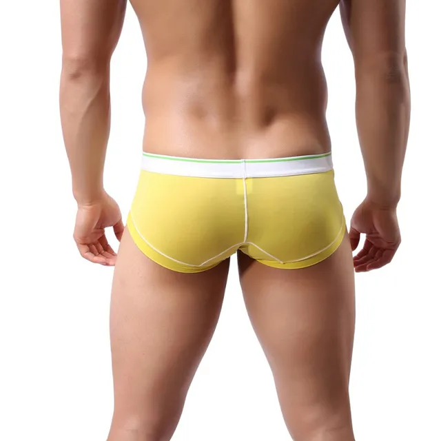 Sexy Penis Pump Translucent Briefs Male Underwear Thin Solid Shorts Soft Br...