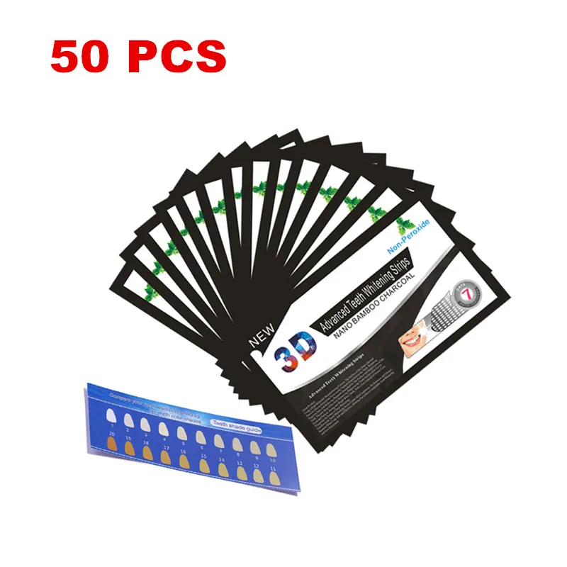 

50/20/10/5/3/1 Pcs 3D Oral Teel Care Bamboo Charcoal Whiten Patch Remove Yellow Smoke Stain Mint Tooth Whitening Strips TSLM2