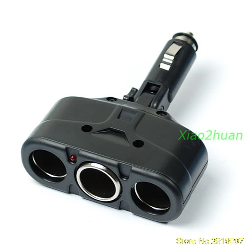 

New Arrive Free Shipping Free shipping Car Cigarette Socket Splitter Adapter Charger 3 Way 12V Drop Shipping Support