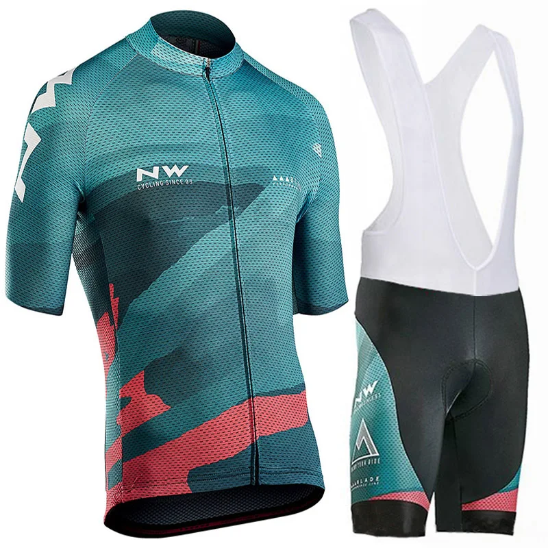 Summer Quick-Dry Cycling Jersey Set MTB Road Bicycle Cycling Clothing Breathable Mountain Bike Clothes Cycling Set - Цвет: Bib Cycling Set