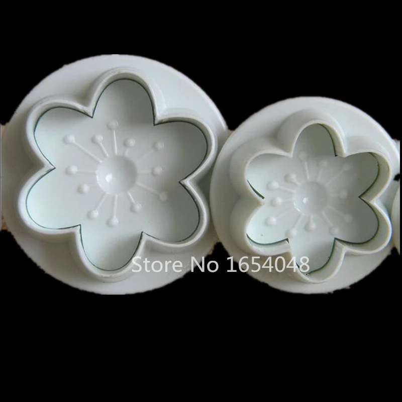Newestl 4PCS /Lot Peach Blossom Cake Molds For Flower SGS LFGB Safety Bakeware Decorating Plunger Cutter | Дом и сад