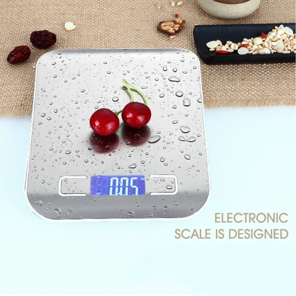 Цифровые кухонные весы с зарядкой от USB, с ЖК-подсветкой, 5 кг/10 кг, 1 г, электронные весы для приготовления пищи, точные весы