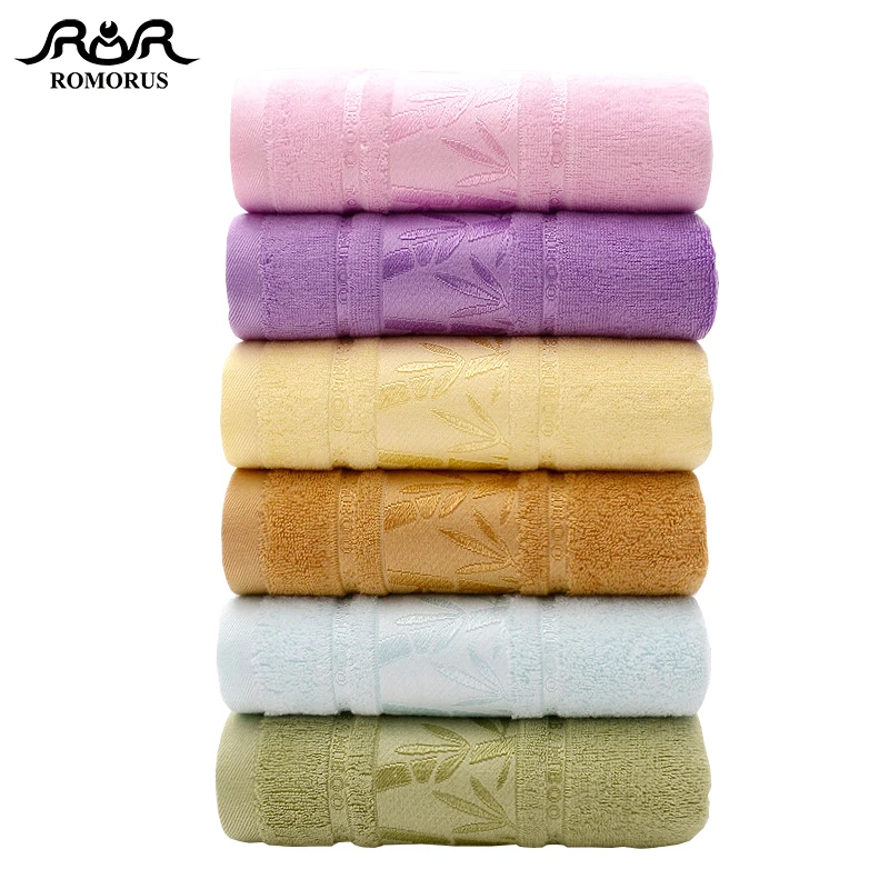 

Bamboo Towel Set Antibacterial Small Face Towel 34*74cm 110g Large Bath Towel 70*140cm 410g Bamboo Fiber Fluffy Bathroom Towels