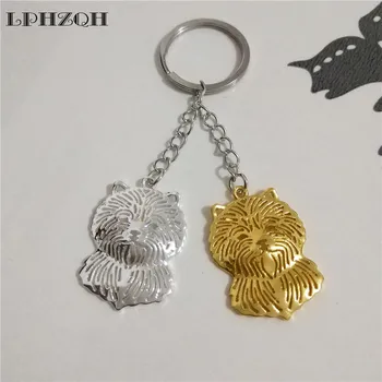 

Jewelery Puppy Cairn Terrier Dog Key Chains Women Bag Pendant Accessory Gift Charm Trendy Car Key Rings Steampunk