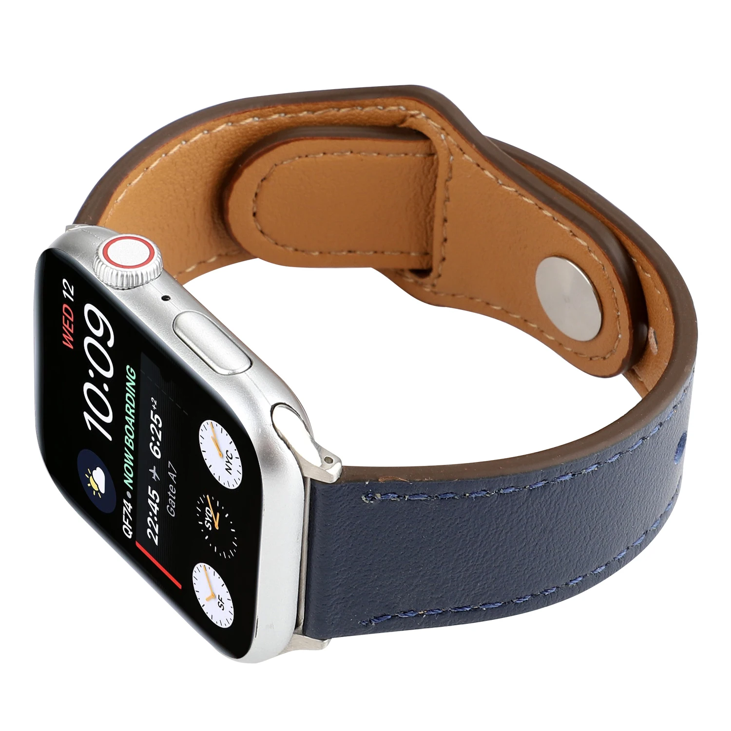 Высокий ремешок из натуральной кожи для apple watch band 4 44/40 мм Мужские и женские часы аксессуары браслет для iWatch series 3 2 1 42/38 мм
