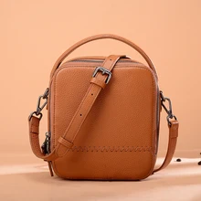 Маленькие милые коричневые женские сумки через плечо, мини черные дамские сумки, модные женские сумки из натуральной кожи, повседневные женские сумки через плечо