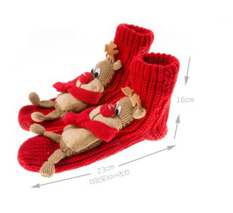 Top fashion 2016 new handmade animal cartoon Christmas cute warm wool socks women's socks floor socks