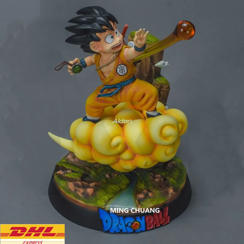 

9" Dragon Ball Statue Super Saiyan Bust Young Person Son Goku Full-Length Portrait Kakarotto GK Action Figure Toy BOX 25CM B1469