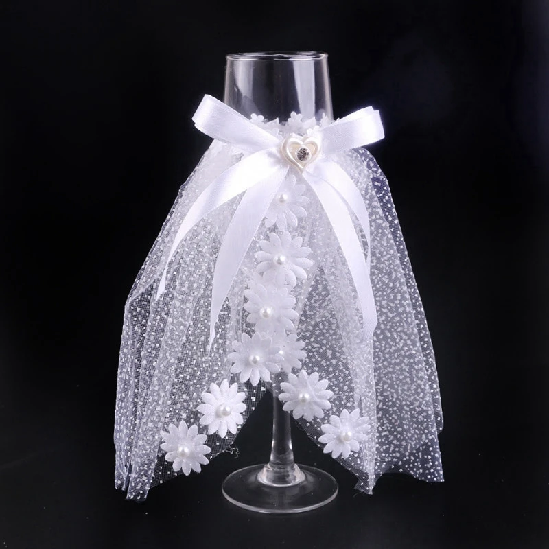 Креативный подарок для невесты и жениха, кружевное платье, флейты для шампанского, набор свадебных стаканов, Кубок для тостов, Свадебный домашний декор для отеля