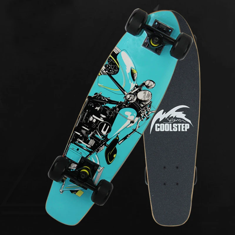 Skateboard 7 Layer Canadian Malpe Skate Board Adult Brush Street Fish