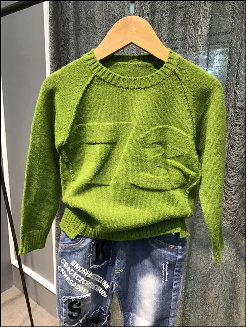 

2019New Boys Girls Wool Autumn and Winter Fashion Cute Pullover Sweater