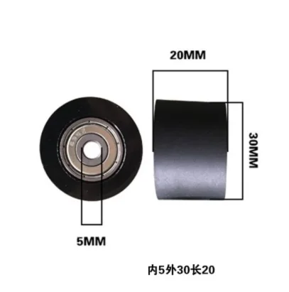 

2pcs/lot Thickness:20mm inner hole:5mm Rubber-coated Bearing 626 Polyurethane Rubber-coated Roller Press Wheel pulley