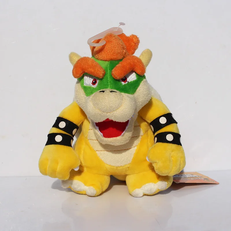 7 pouces 18cm Super Mario Bros Koopa Bowser jouets en peluche avec étiquette cadeau de haute qualité pour les enfants