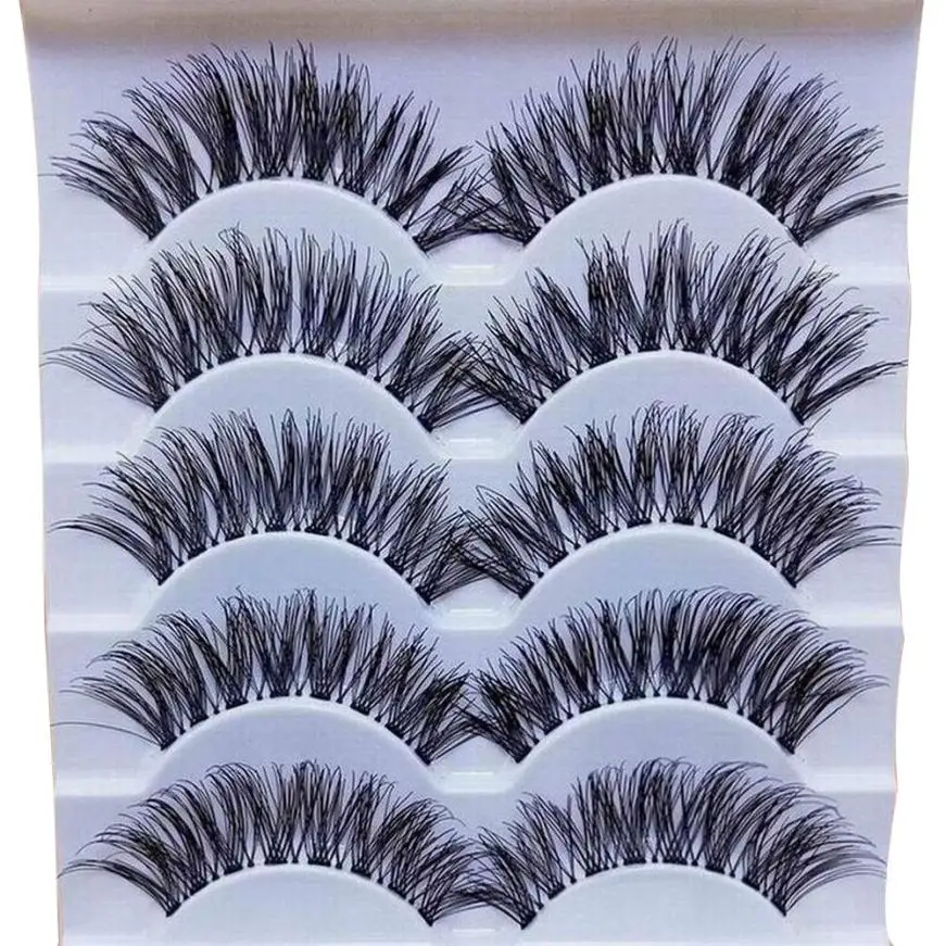 

Handmade 5 Pairs Natural Long False Eyelashes Extension Exquisite Gracious women Makeup Daily Party 2M0111