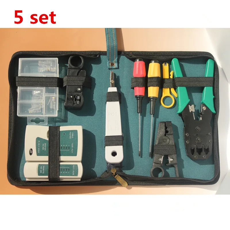 

5 set 11 in 1 Maintenance of computer networks Toolkit suite room network Computer Repair Kit Tool Set Free Shipping