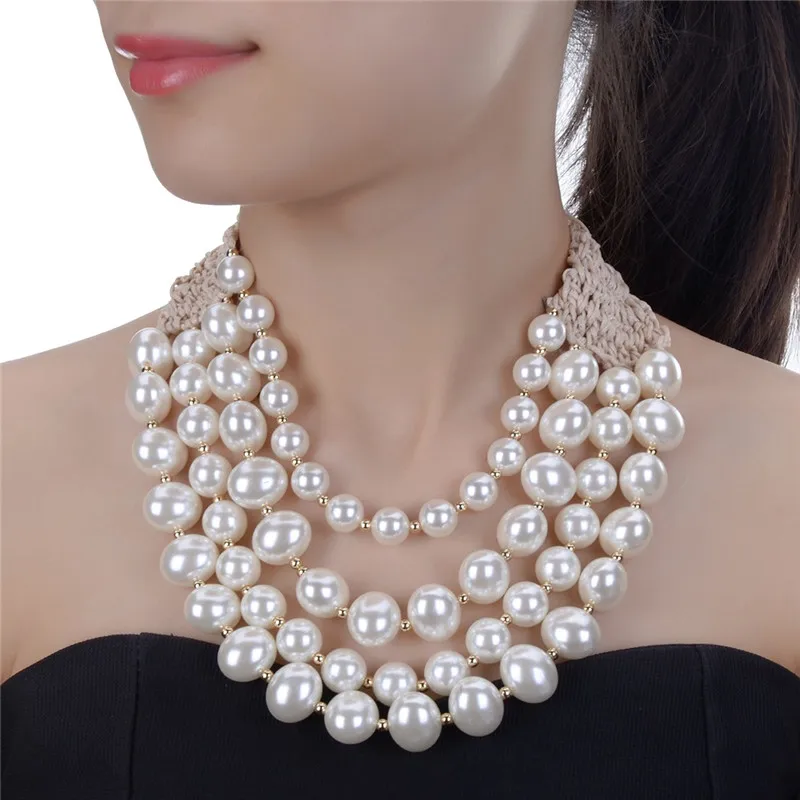 Jerolli New Fashion Layer Bib Collar Necklace & Pendant Chunky Luxury ...