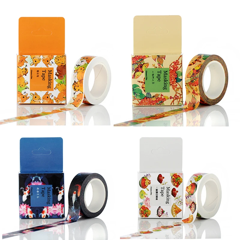 DIY декоративный Односторонний Клей различные узоры лента для декорации Washi может