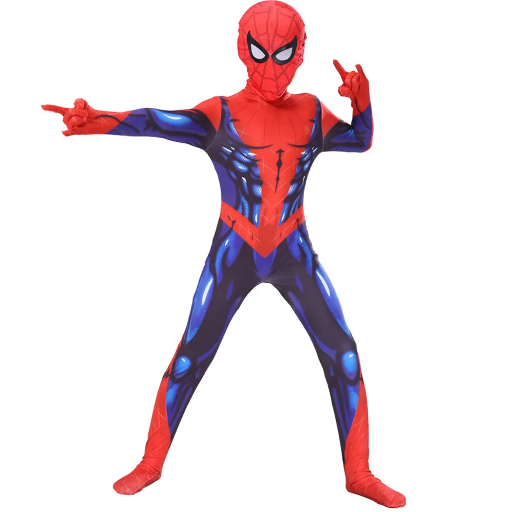 

Adult children kid Boy adult muscle spider-man costume Spider-Man Kids Superhero Lycra iron Spider-man Zentai Halloween costume